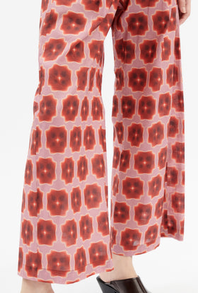 Abstract Pansies Hose, Rusty Red from ODEEH 