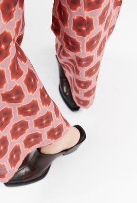 Abstract Pansies Hose, Rusty Red from ODEEH 