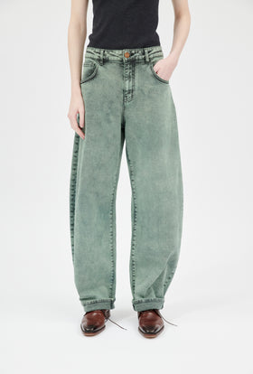 Overdyed Denim Jeans, Malachit from ODEEH 