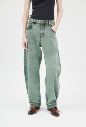 Overdyed Denim Jeans, Malachit from ODEEH 