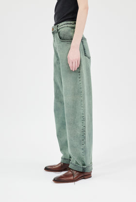 Overdyed Denim Jeans, Malachit from ODEEH 