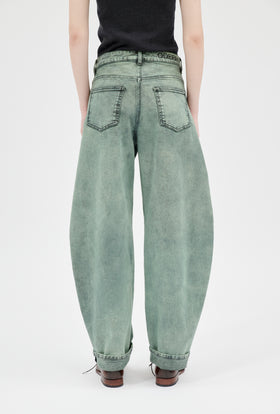 Overdyed Denim Jeans, Malachit from ODEEH 
