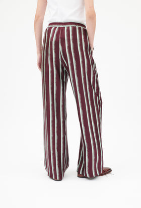 PAINTED STRIPES / TWILL Hose, Cordovan from ODEEH 