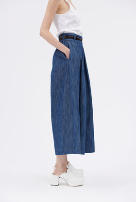 Micro Canvas Hose, Denim Blue from ODEEH 