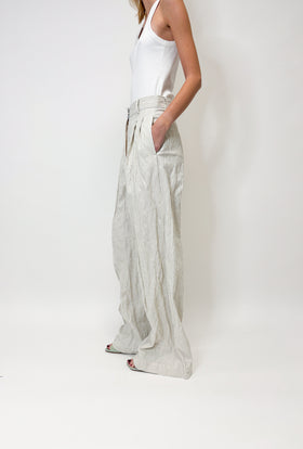 Pin Stripe Gabardine Hose, Ivory from ODEEH 