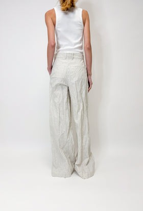 Pin Stripe Gabardine Hose, Ivory from ODEEH 