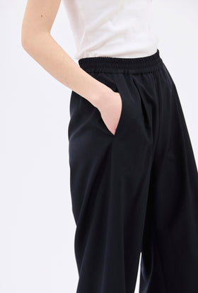 Light Oxford Wool Trouser, Navy from ODEEH 