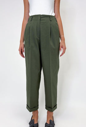 Cotton Twill Hose, Bush Green from ODEEH 