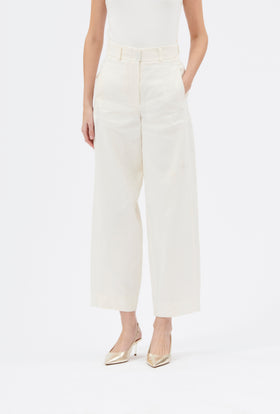 Structured Cotton / Linen Hose, Off White from ODEEH 