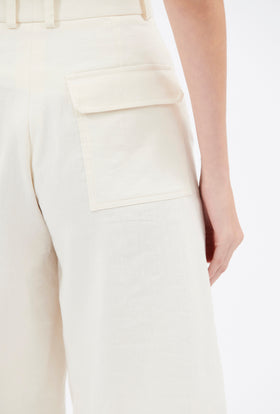 Structured Cotton / Linen Hose, Off White from ODEEH 