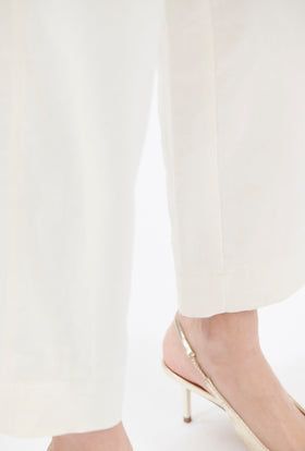 Structured Cotton / Linen Hose, Off White from ODEEH 