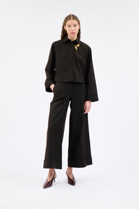 SAXON STRIPE Hose, Ebony from ODEEH 