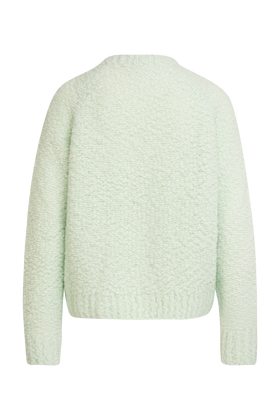 Fluffy Wick-Yarn Pullover, Ice Green from ODEEH 