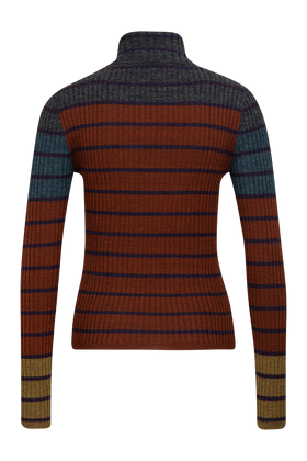 Placed Stripe Pullover, Dark Copper from ODEEH 