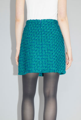 Bouclé Tweed Rock, Dark Peacock from ODEEH 