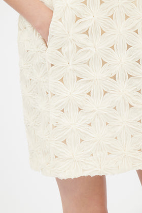 Embroidered Organza Rock, Cream from ODEEH 