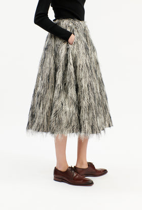 FRINGY JACQUARD Rock, Dark Silver from ODEEH 