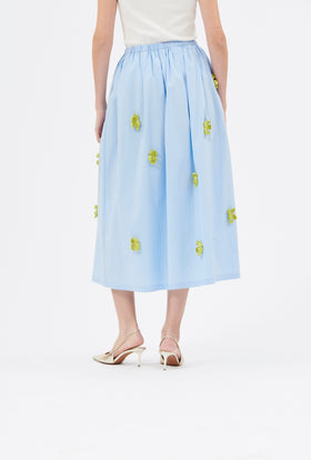 Poplin Skirt, Sky from ODEEH 