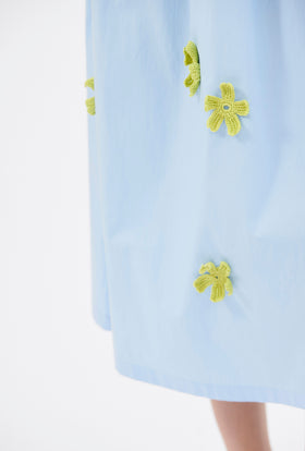 Poplin Skirt, Sky from ODEEH 