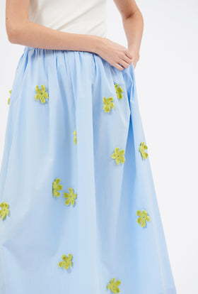 Poplin Skirt, Sky from ODEEH 
