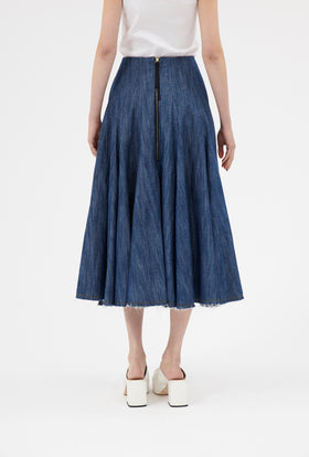 Micro Canvas Skirt, Denim Blue from ODEEH 