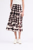 Water Color Houndstooth Skirt, Burgundy from ODEEH 