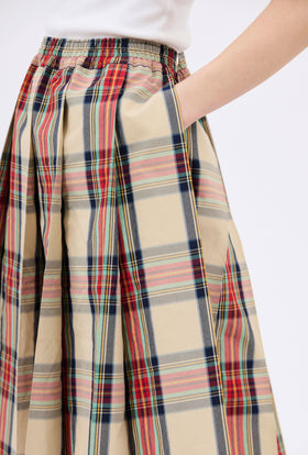 Tartan Check Skirt, Paprika from ODEEH 