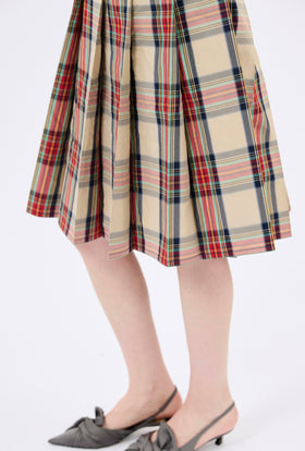 Tartan Check Skirt, Paprika from ODEEH 