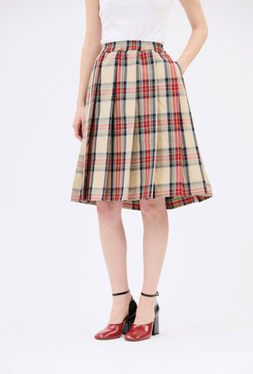 Tartan Check Skirt, Paprika from ODEEH 