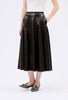 Kroko Foil Skirt, Dark Chocolate from ODEEH 