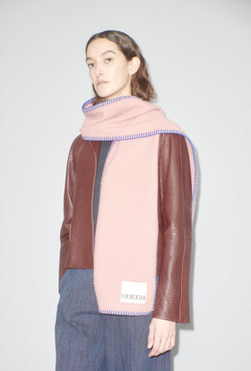 Solid Blanket, Broder Stitched Schal, Blush from ODEEH 