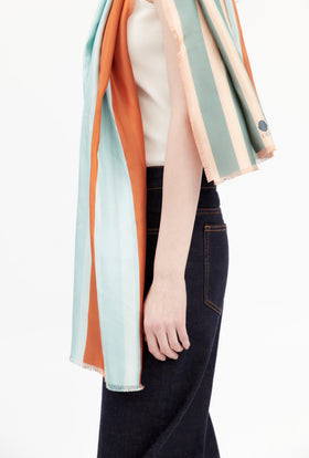 Stripes Schal, French Green from ODEEH 