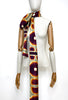 Mirrored Pansies / Foulard Print Schal, Chestnut-Red from ODEEH 