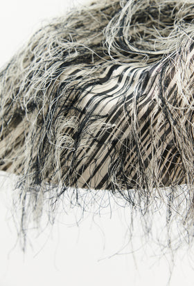 FRINGY JACQUARD Schal, Dark Silver from ODEEH 