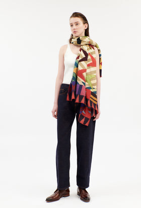 GRAPHIC ARROWS Schal, Multicolor from ODEEH 