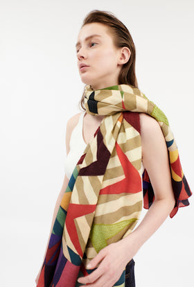 GRAPHIC ARROWS Schal, Multicolor from ODEEH 