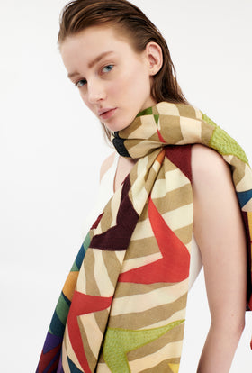 GRAPHIC ARROWS Schal, Multicolor from ODEEH 