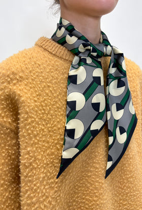 CRESCENTS & LINES Schal, Dark Emerald from ODEEH 