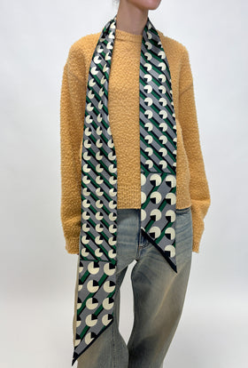 CRESCENTS & LINES Schal, Dark Emerald from ODEEH 