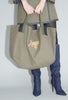 Bounded Denim Bag, Khaki from ODEEH 