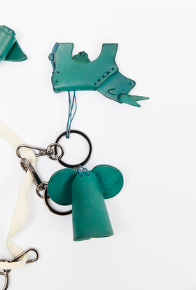 Leather Accessoires / Animal Keychain, Sea Green from ODEEH 