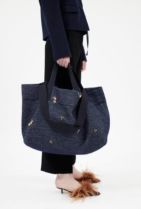 Heavy Wool Denim Tasche, Ink from ODEEH 