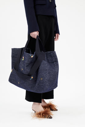 Heavy Wool Denim Tasche, Ink from ODEEH 