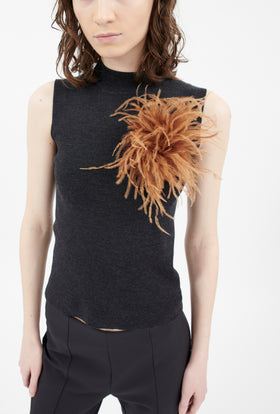 Feather Brosche, Caramel from ODEEH 