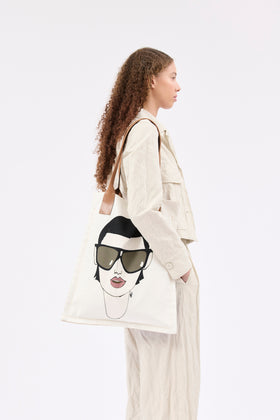 ODEEH Painting Tasche, Dark Lilac from ODEEH 