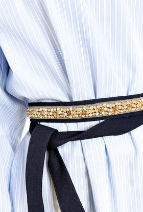 Rhinestone Belt, Navy from ODEEH 