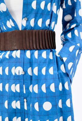 LEATHER Gürtel, Cacao, breit from ODEEH 