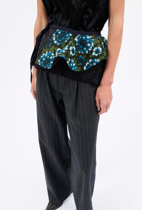 TERRY JACQUARD Rüsche, Dark Peacock from ODEEH 
