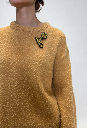 Rhinestone Brosche, Pale Gold from ODEEH 