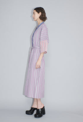 Shirt Stripes Kimono, Lavender from ODEEH 